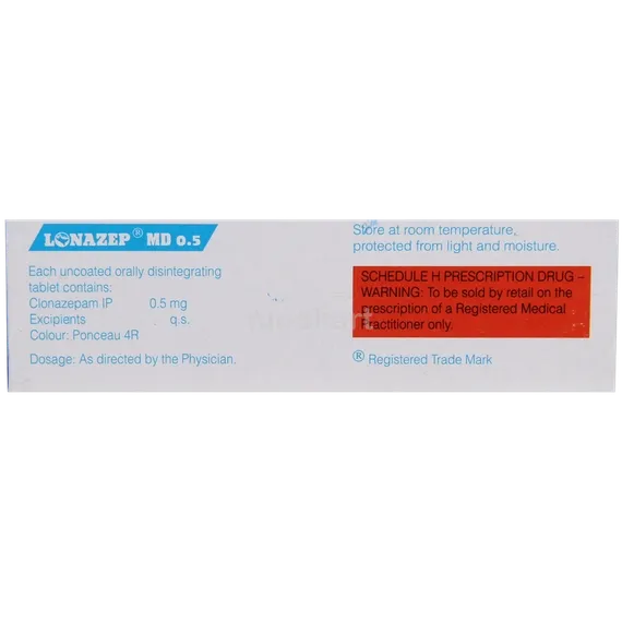 lonazep md 0.5mg tablet 10's